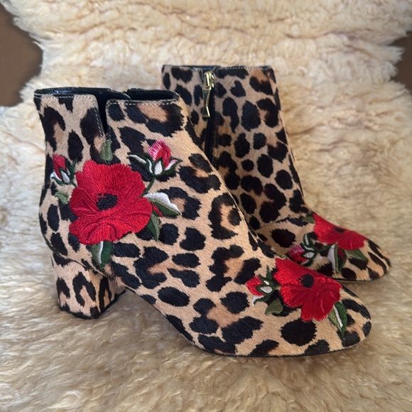 Kate Spade leopard floral ankle boots - Picture 2 of 11